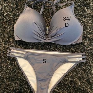 Grey metallic bikini